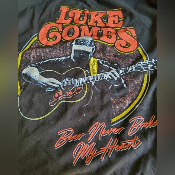 Vintage Tops - Luke Combs Concert Tour Tee Shirt Size XL Band Tee Schedule on Back